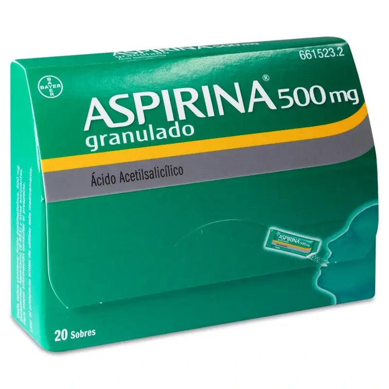 Aspirine 500 mg granulés oraux, 20 sachets
