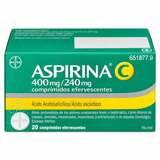 Aspirine C, 20 comprimés effervescents