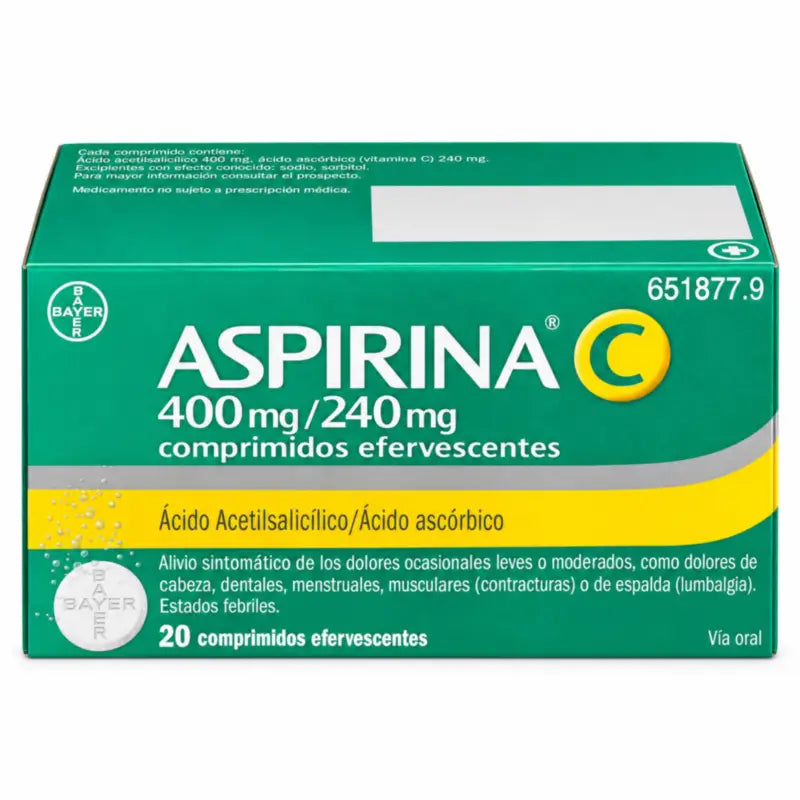 Aspirine C, 20 comprimés effervescents