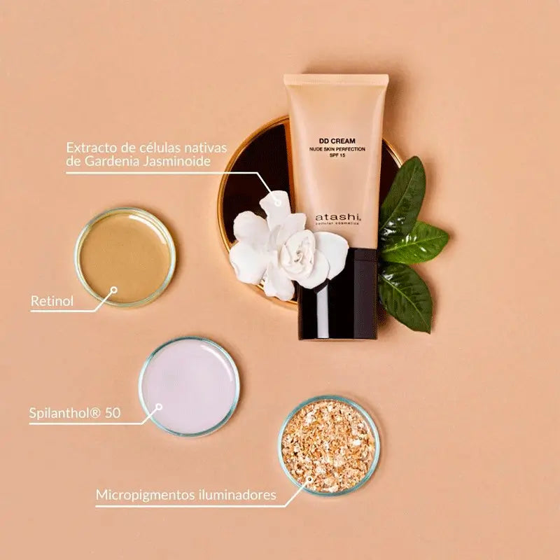 Atashi Dd Moisturising Moisturiser With Colour Spf 15 - Light Shade