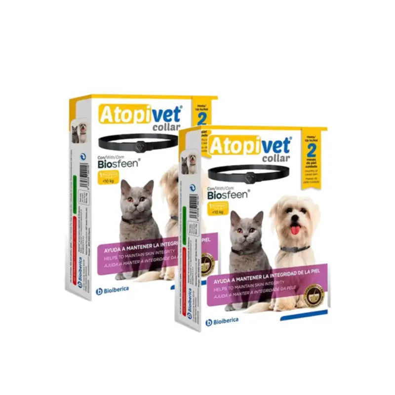 Collier Atopivet 35 cm pour chiens et chats jusqu'à 10 kg, lot de 2