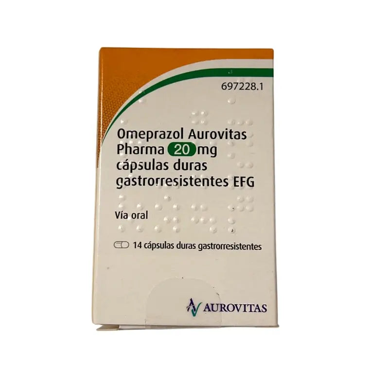 Aurovitas Omeprazole 20 mg, 14 capsules