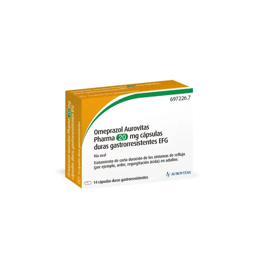 Aurovitas Omeprazole Pharma Efg 20 Mg , 14 gélules gastrorésistantes sous blister