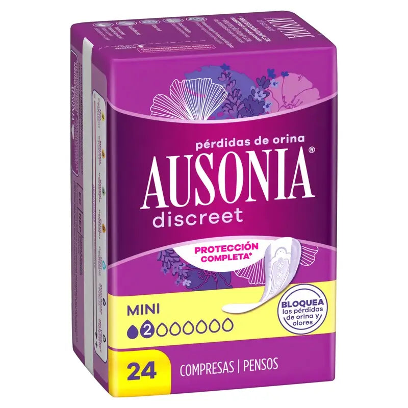 Ausonia Discreet Mini Urine Loss Pads, 24 unités
