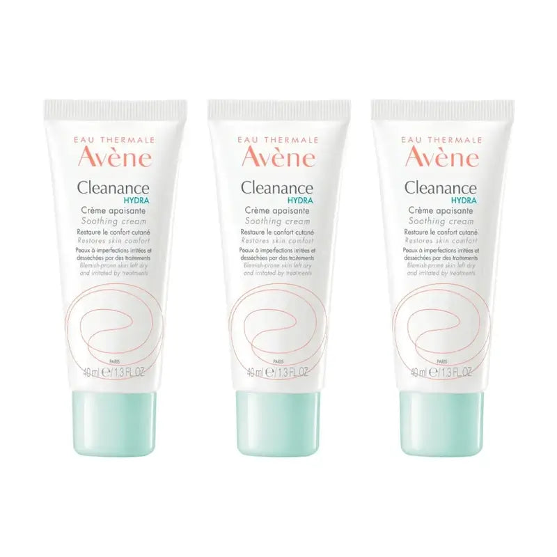 Avène Cleanance Crème Hydra, 3X40 Ml