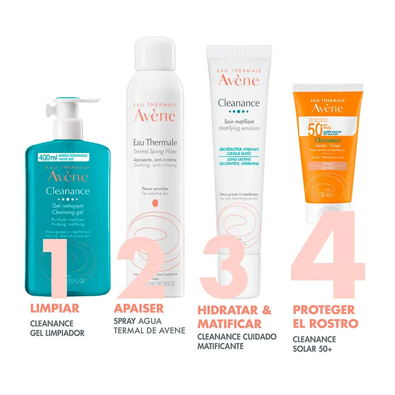 Avène Cleanance SPF 50+ Protecteur Visage avec Couleur 50 ml