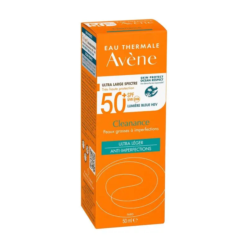 Avène Cleanance Solar SPF 50+, peaux grasses, 50 ml