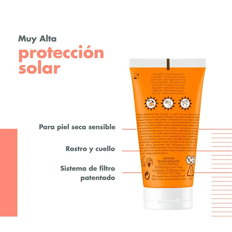 Avène Crème solaire SPF 50+ 50 ml