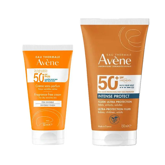 Avène Unscented Spf 50+ Cream 50 Ml + Intense Protect Spf50+ 150 Ml