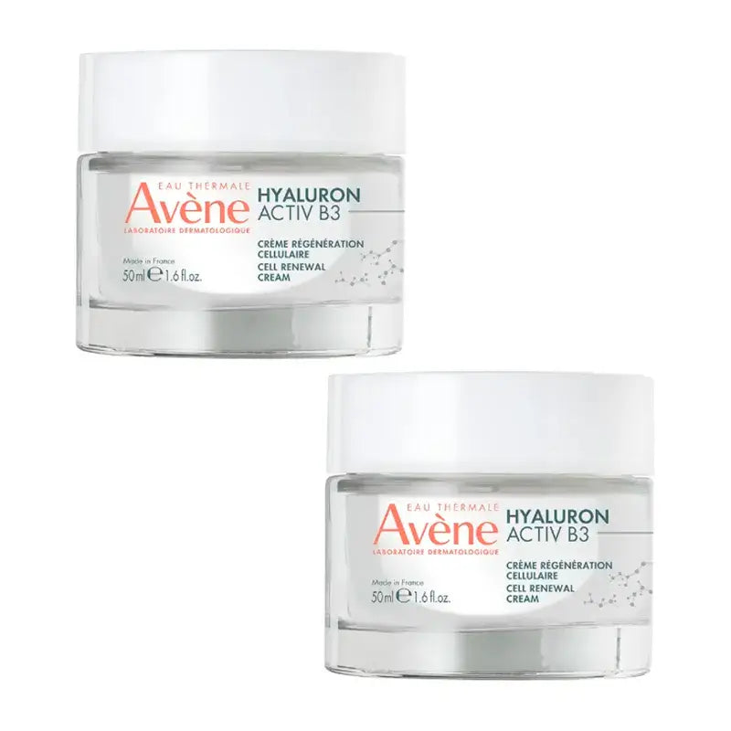 Avène Eau Thermale Hyaluron Activ B3 Crème Régénératrice Cellulaire, Pack 2 x 50 ml