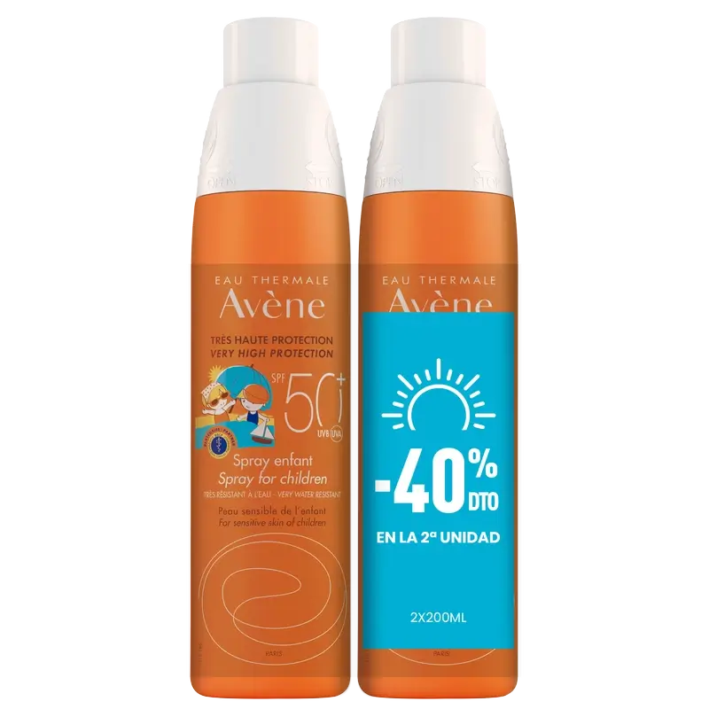 Avène Eau Thermale Spray Enfants Spf 50+ Pack 2 X 200 Ml