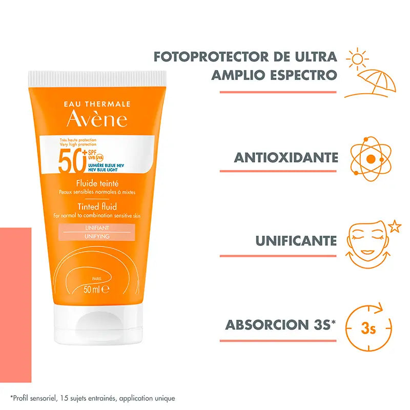 Avène Sun Fluid SPF50+ Colour 50 ml