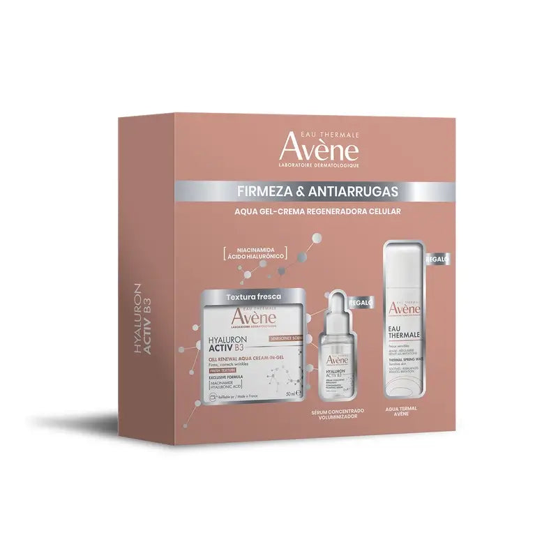 Coffret Avène Hyaluron Activ B3 Aqua Gel-Crème 50 ml + Cadeau : Sérum 10 ml et Eau thermale 50 ml