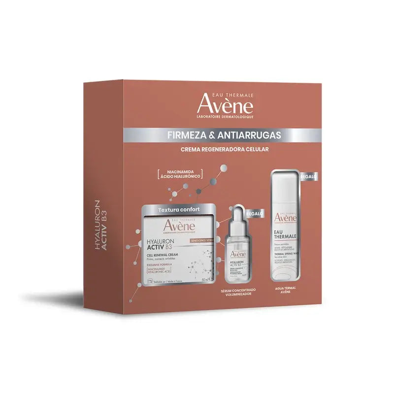 Coffret Avène Hyaluron Activ B3 : Crème régénérante 50 ml + Cadeau : Sérum 10 ml et Eau thermale 50 ml