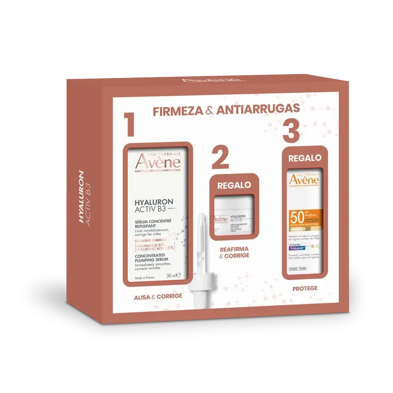 Avène Pack Hyaluron Activ B3 Serum 30 Ml + Hyaluron Activ B3 7 Ml + Fluide solaire anti-âge Spf50 5 Ml