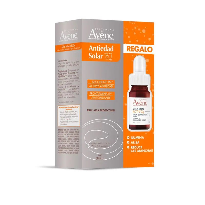 Avène Pack solaire anti-âge + Mini Sérum Vitamine C 10 Ml