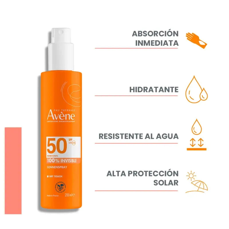 Avène Spray Solaire Peau Sensible SPF 50+ 200 ml