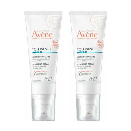 Avène Tolerance Hydra-10 Crème Hydratante, Pack 2 x 40 ml