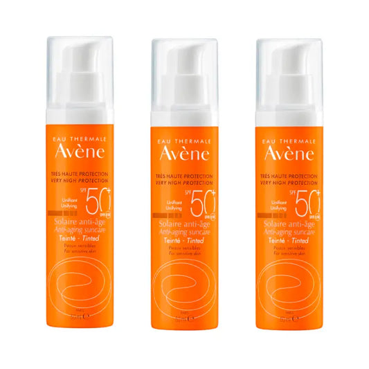 Avène Anti-Ageing Sunscreen Spf 50+ Coloured Face Shield, 3 x 50 ml