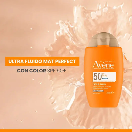 Avène Ultra Fluide Mat Parfait Avec Couleur Spf50+, 50 ml