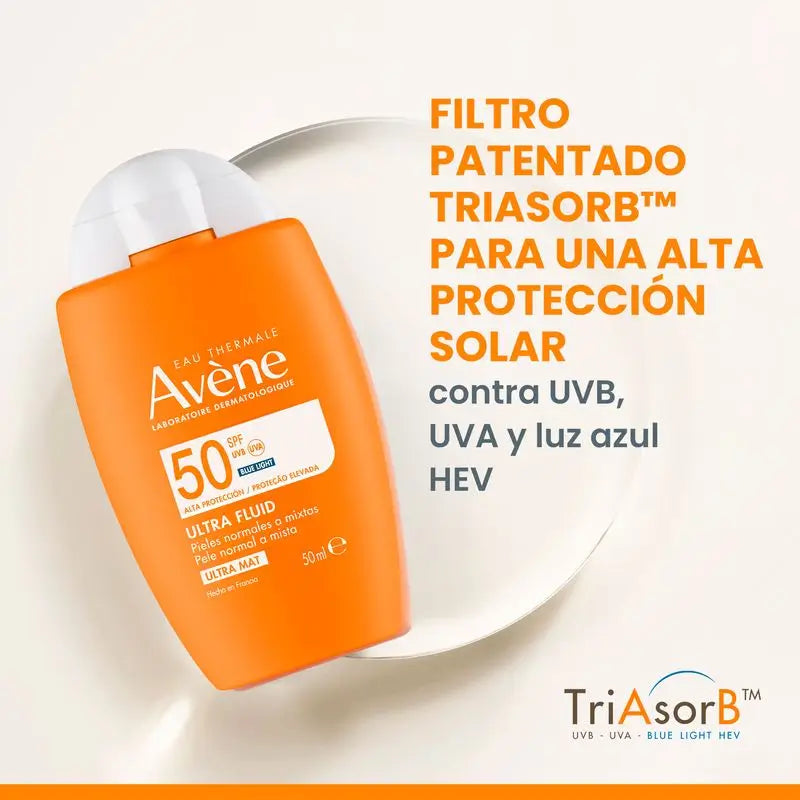 Avène Ultra Fluide Ultra Mat Spf50+, 50 ml