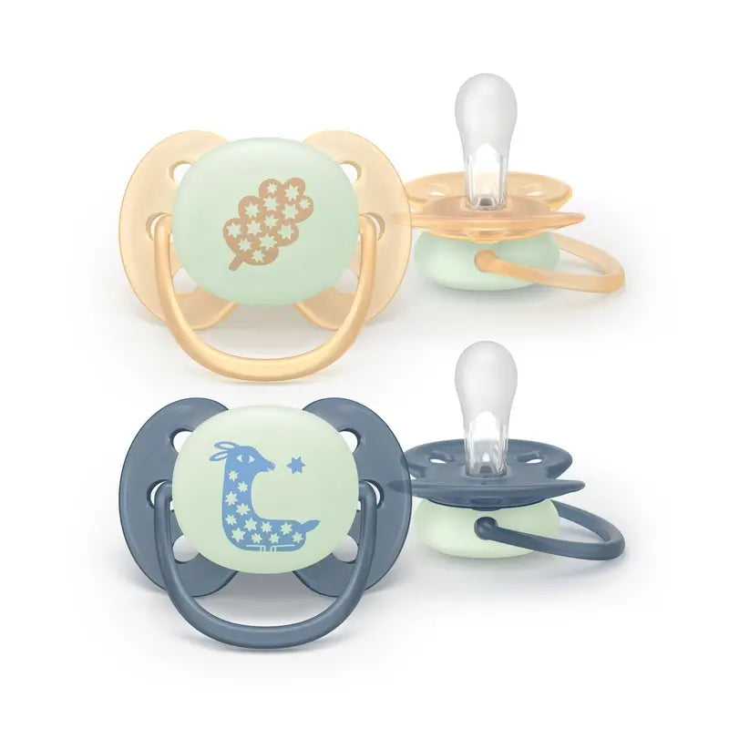 Avent 2 Sucettes Nocturne Ultra Douces