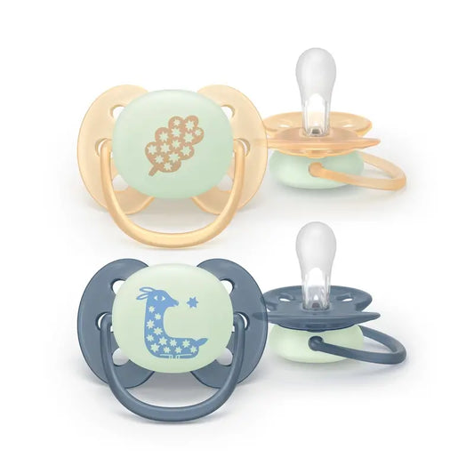 Avent 2 Sucettes Nocturne Ultra Douces