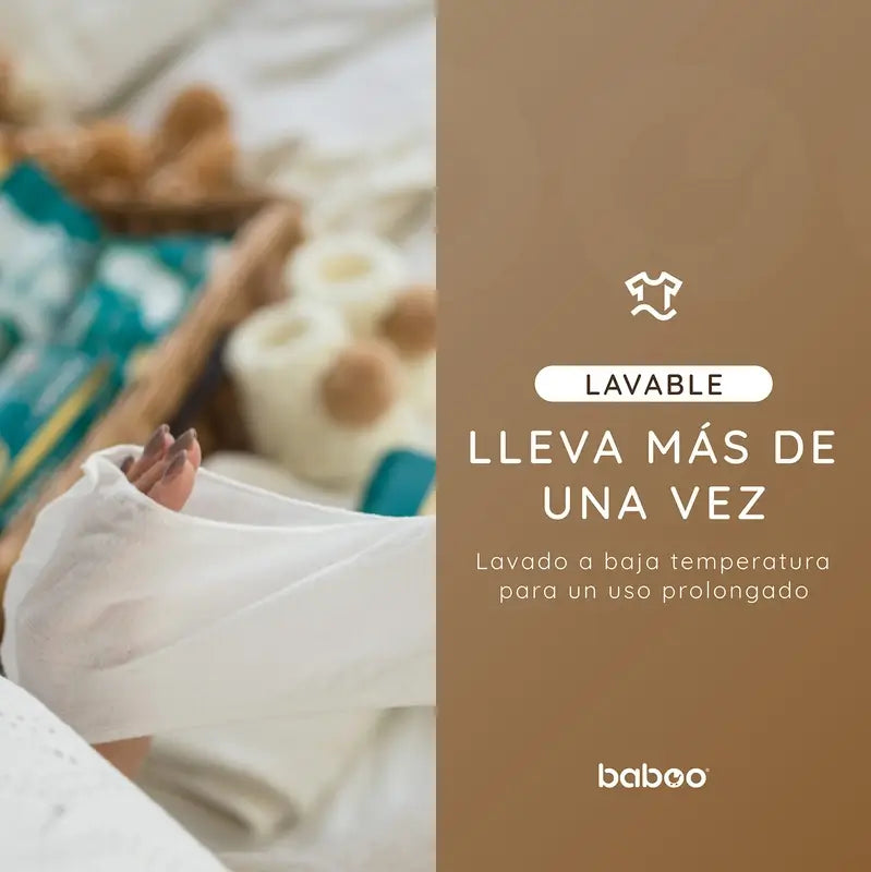 Baboo Collants jetables en maille pour le rétablissement post-partum Taille moyenne, 2 pièces