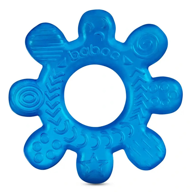 Baboo Teether Jouet d'éveil à roue Glacière remplie d'eau Bleu, 4+ mois, 1 pc.
