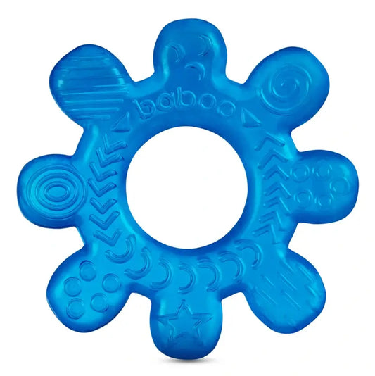 Baboo Teether Jouet d'éveil à roue Glacière remplie d'eau Bleu, 4+ mois, 1 pc.