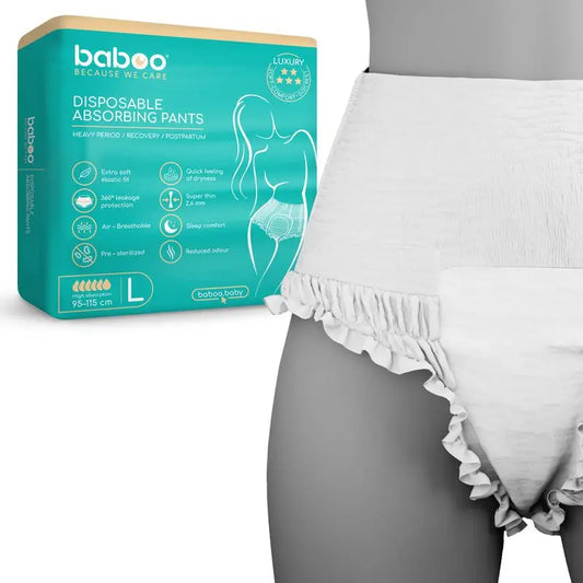 Pantalon absorbant jetable Baboo Taille L, 5 pcs.
