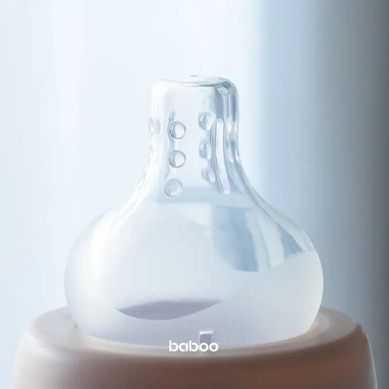 Tétine anti-colique Baboo à débit moyen et à col large, 3 mois et plus, 2 pièces