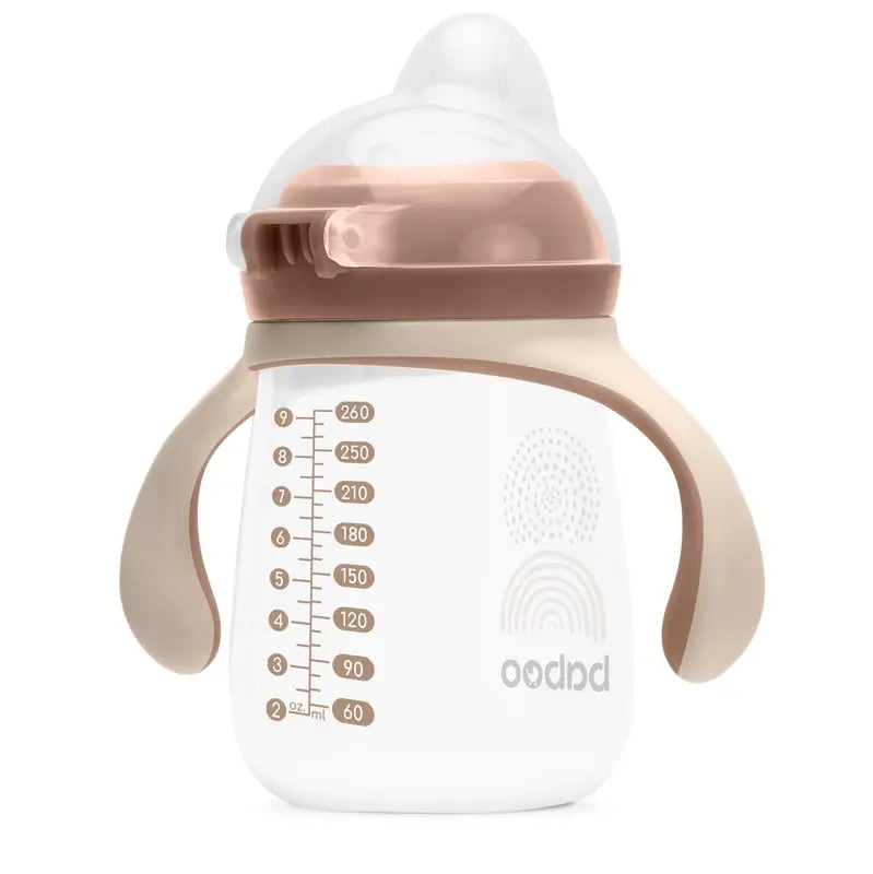 Tasse d'apprentissage Baboo Au Naturale en silicone avec embout buccal 6+ mois, 260 ml