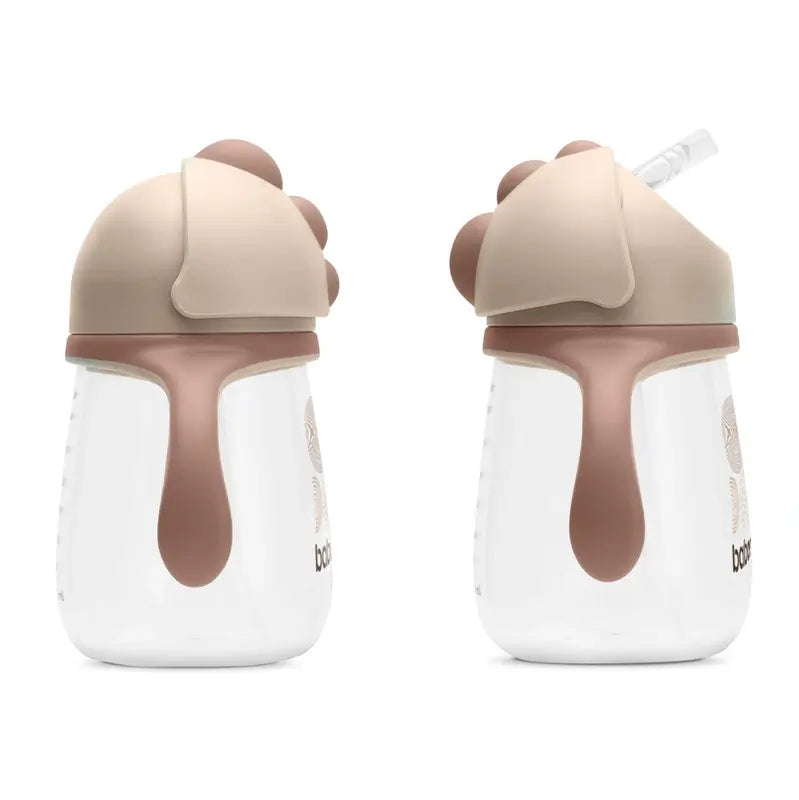 Tasse d'apprentissage Baboo Au Naturale en silicone avec paille 9+ mois, 260 ml