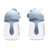Tasse d'apprentissage Baboo Blue Haze en silicone avec paille 9+ mois, 260 ml