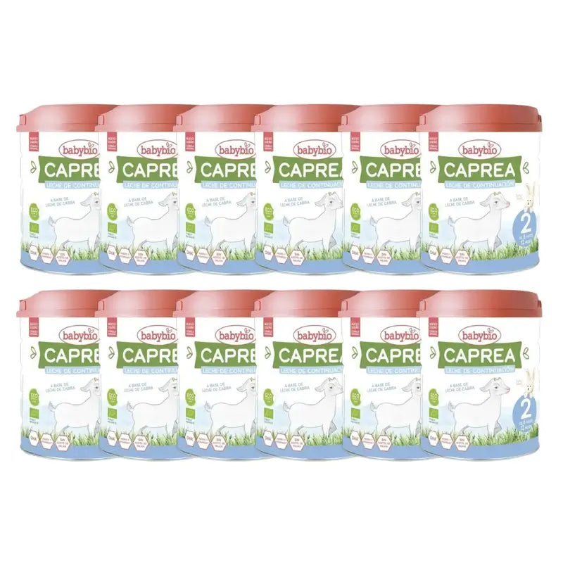 Babybio Caprea 2 Lait de chèvre 6-12 mois, paquet de 12 x 800 g