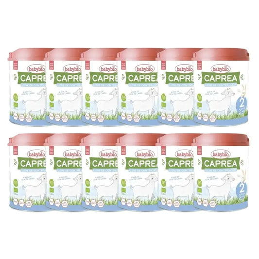 Babybio Caprea 2 Lait de chèvre 6-12 mois, paquet de 12 x 800 g