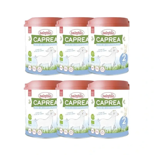 Babybio Caprea 2 Lait de chèvre 6-12 mois, paquet de 6 x 800 g