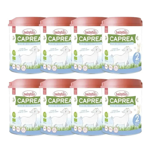 Babybio Caprea 2 Lait de chèvre 6-12 mois, paquet de 8 x 800 g