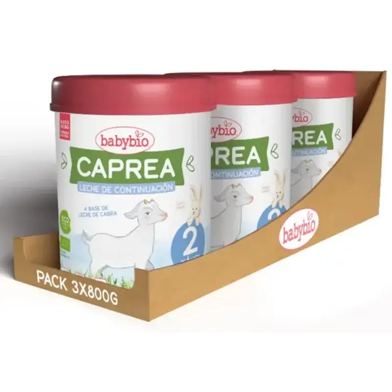Babybio Caprea 2 Lait de chèvre 6-12 mois, paquet de 3 x 800 g