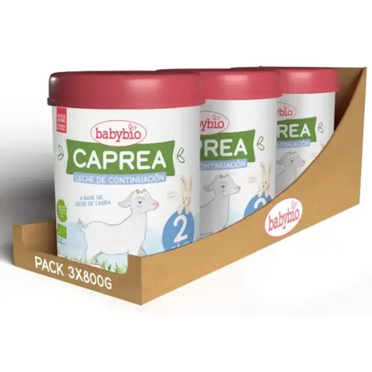 Babybio Caprea 2 Lait de chèvre 6-12 mois, paquet de 3 x 800 g