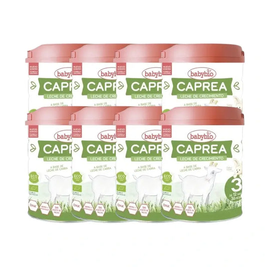 Babybio Caprea 3 Lait de chèvre 12-36 mois, paquet de 8 x 800g