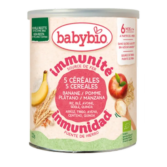 Babybio 5 Céréales avec fruits , 220 grammes