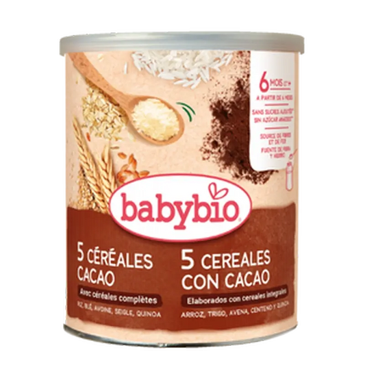 Babybio 5 Céréales avec Cacao , 220 grammes