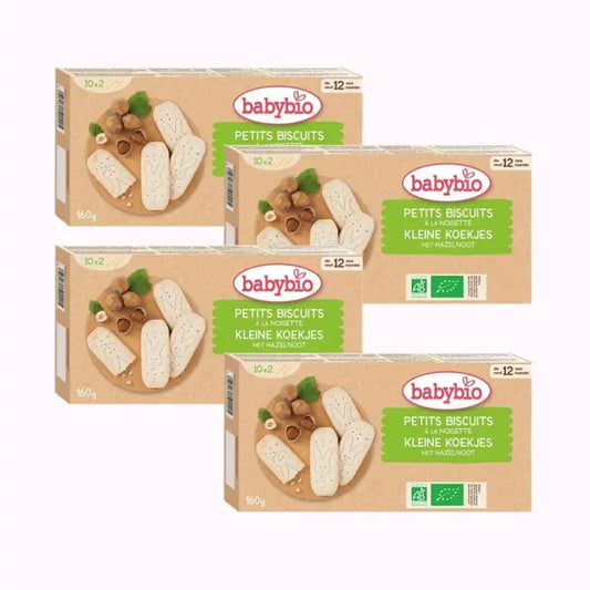 Babybio Biscuits de croissance aux noisettes, paquet de 4 x 160 g