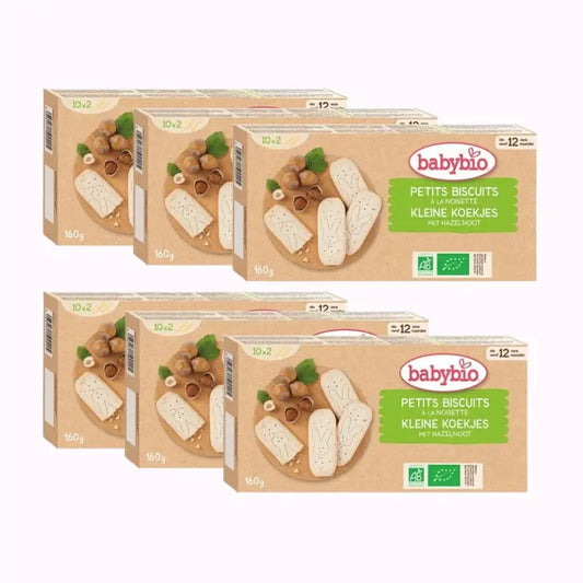 Babybio Biscuits de croissance aux noisettes, paquet de 6 x 160 g