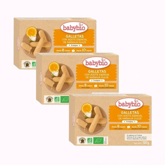 Biscuits de dentition Babybio, paquet de 3 x 120g