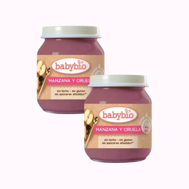 Babybio Pomme Prune, Pack 2 x Prune, 130g