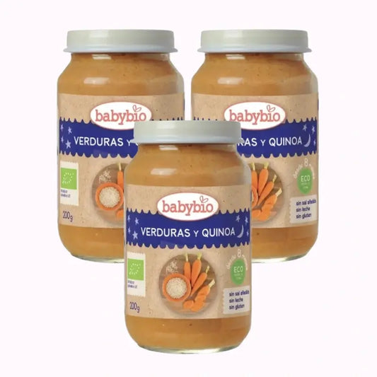 Babybio Traditional Quinoa Menu, paquet de 3 x 200 grammes