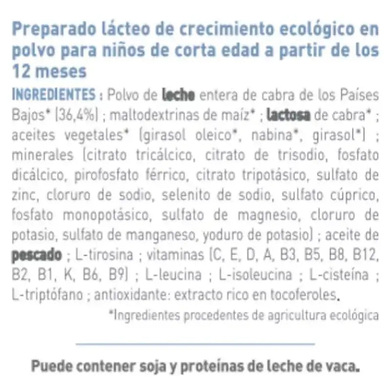 Babybio Caprea 3 Lait de chèvre 12-36 mois, paquet de 2 x 800g